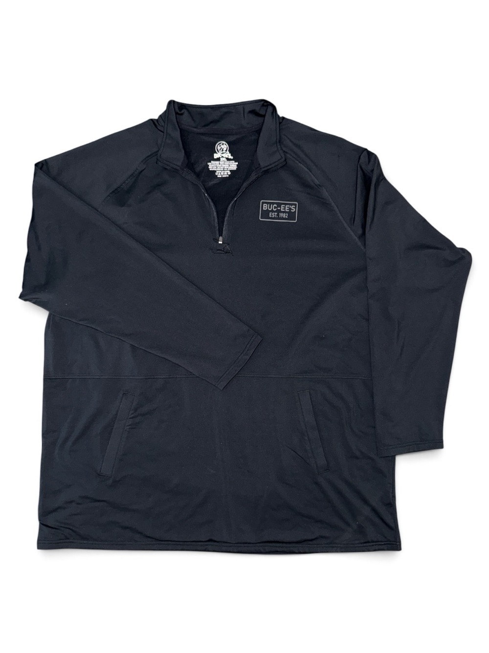 Buc-Ee’s 3X Men's Black Quarter-Zip Pullover Jacket NWOT